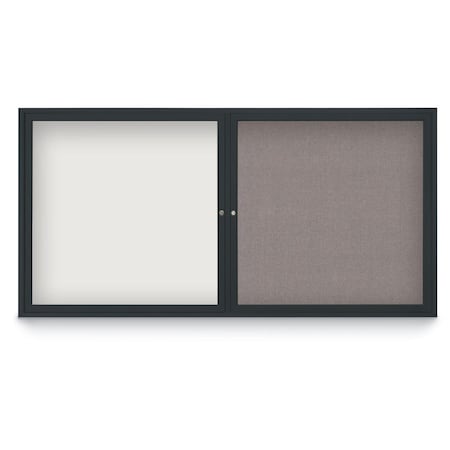 United Visual Products Corkboard, 18"x24", Synthetic Cork/Black UV429HPLUS-BLACK-FORBO
